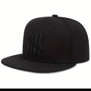 Unisex Sunshade  Five-stripe Casual Baseball Cap Outdoor Sport Black on Black